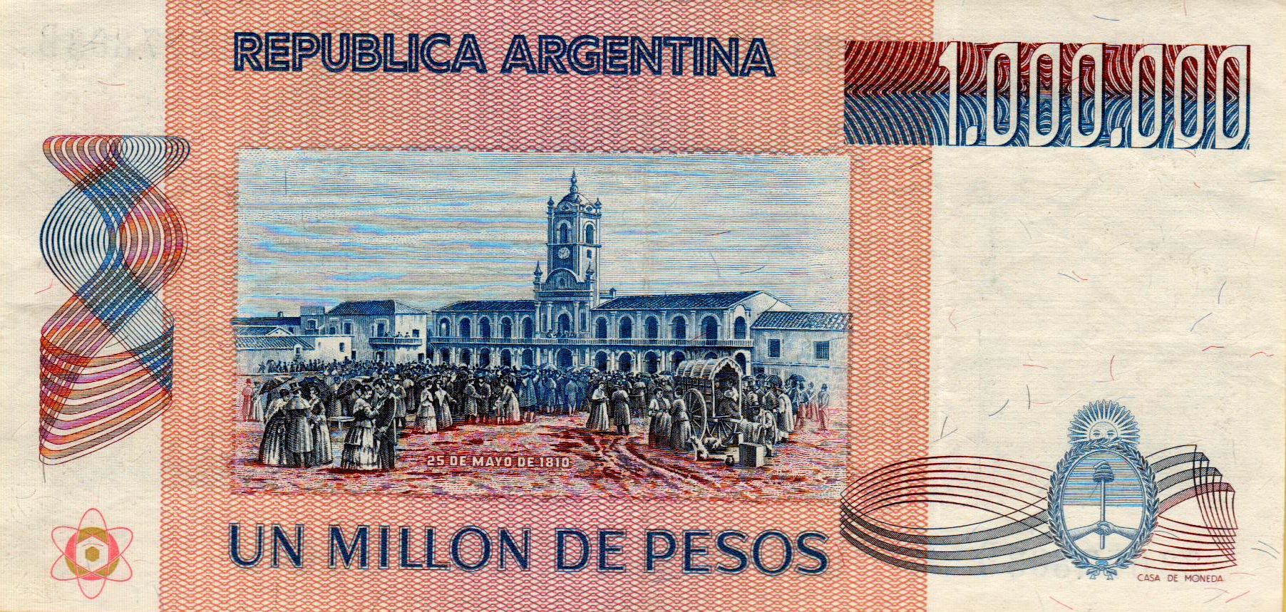 Argentina 1000000 1976 UNC P-310/3